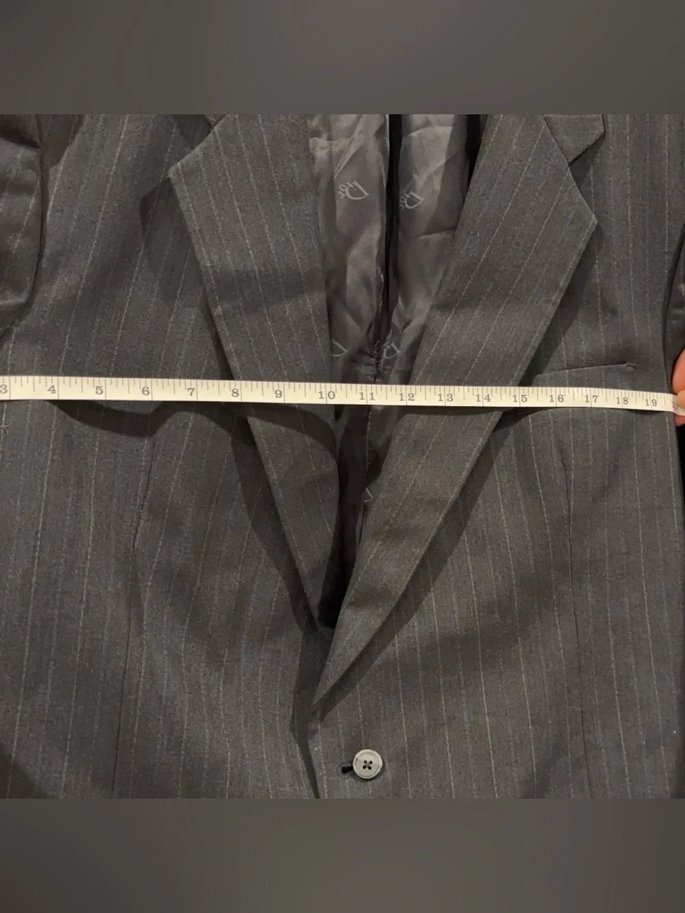 Vintage Christian Dior Monsieur Navy Pinstripe 2 Piece Suit Blazer Pants COA